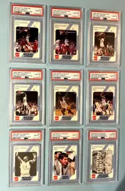 Michael Jordan -1989 North Carolina Tar Heels 9 card set (7-MJ + 2) all PSA 10