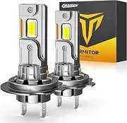 Termitor Upgraded H7 Light Bulbs, 40000LM 10X Brightness, 6500K White Super Bright, 1:1 Halogen Size, W/CSP Chips H7 H7LL Fog Lights, No Adapter Required Easy Install, Non-polarity, Pack of 2