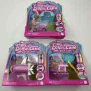 3-Mini Barbie Land - Jeep & Tent - Airplane - Boat & Pool, NIB SEALED