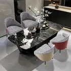 Sophisticated Dining Chairs Comfortable Upholstered Sponge Seat Home Restaurants