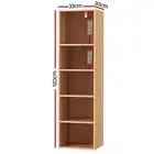 Artiss Bookshelf 5 Tiers Display Book Cube Shelves CD DVD Storage MILO Pine NEW