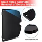 1x BBQ Half Griddle Plate For Weber Q100/Q120 Q200/Q220 Q3000/Q3100/Q3200 series