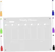 jojofuny Fridge Whiteboard Magnetic Acrylic Weekly Planner Digital Notes Pad for Office Home