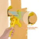 Paint Edger Roller Brush Kit Plastic Wall Paint Roller with Extension Pole·-·~