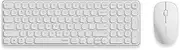 RAPOO 9320M Bluetooth 4.0, 5.0 + 2.4G Wireless Multi-mode Keyboard Mouse Combo, Aluminum Base, 2400 DPI, 10M Range, Compact White Retail Pack