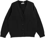 [SWJGLITTR] Men's V-Neck Cardigan Sweater Button up Sweaters Ribbed Men Cardigans Lightweight Knitwear with Pockets Coat, Black, Medium