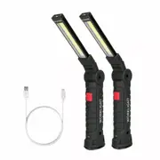 Portable COB LED Work Light Car Garage Mechanic USB Rechargeable Torch Lamp