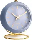 Bedside Alarm Clock with Night Light Retro Silent No Ticking Battery Operated AU