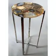 12"x12" Natural Agate Coffee Table Top, Agate Side End Table Top, Furniture Deco