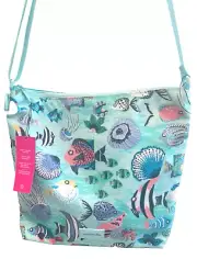 Vera Bradley PAISLEY WAVE FISH Reactive Hipster Crossbody Water Repellant NEW