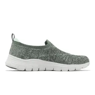 【SKECHERS】休閒鞋 Arch Fit Vista 女鞋 綠 輕量 舒適 緩震 經典 健走 套入式(104371OLV)