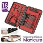 18Pcs/Set Pedicure Manicure Tools Kit Stainless Steel Nail Grooming Clippers New