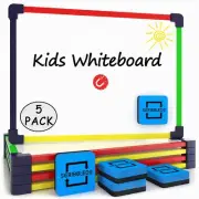 5 Pack Small White Board Dry Erase Board for Kids Portable 9"x12" Drawing Mag...