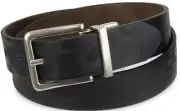 Wonder Nation Boy's Reversible Casual Belt Size XS/S (4-7) Black Design Brown