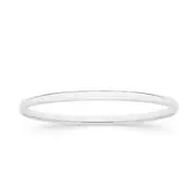 Silver 67x4mm Half Round Solid Bange