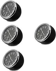 Gatuida 4pcs Car Luminous Clock Digital Alarm Clock Analog Clock for Car Alarms Clock Bedside Clock Car Dashboard LED Clock Mini Digital Car Vent Clocks Car Dashboard Decorations Metal