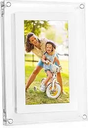 VEANXIN Acrylic Digital Picture Frame, 4GB Memory, 1200mAh Built-in Battery Digital Photo Frame Supporting 1920 * 1080 Resolution, Video Frame Perfect for Home Decor,Gift, Valentine's Day (7 Inch)