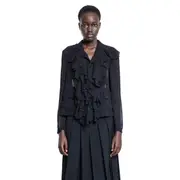 [COMME DES GARCONS] Lady's Ruffled Tulle Blazer Black