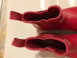 全新Hunter Chelsea boots 亮面桃紅色短靴短雨鞋雨靴