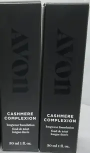 Avon Cashmere Complexion Longwear Foundation Hazelnut 1oz Each 2 Pack NIB