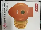 Dash Halloween Pumpkin Mini Waffle Maker Orange 4" Cooking Surface Nonstick NEW