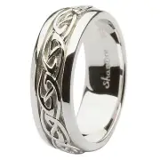 Shanore Sterling Silver Celtic Knot Wedding Ring Size 10