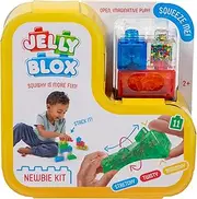 Jelly Blox Newbie Kit - 11-Piece Sensory Building Blocks for Kids | Squishy, Stretchy, Safe & Fun, Includes Sand, Foam, Stars & More | Developmental Play for Ages 2+
