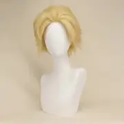 Lucifer Morningstar Wig Anime Cosplay Men Short Blonde Hair 28cm