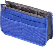 NEEWERS Toiletry Bag Portable Hanging Travel Makeup Organizer Folding Pouch Toiletry Cosmetic Bag with Hanging (Blue)