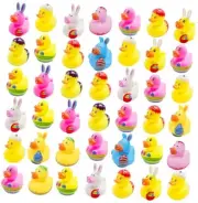 36 Pcs Easter Rubber Ducks,Baby Showers Accessories,Mini 2.16" Bunny Duckies