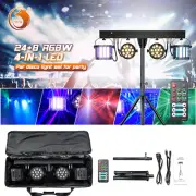 5in1 Stage Light Tripod DJ Party LED Par 2xPar Cans Derby Strobe Disco Light AU