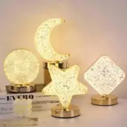 LED Crystal Night Light Diamond Touch Atmosphere Table Lamp Bedside Bar Desk AU