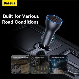 倍思 Baseus 65W 車充 雙 Type-C + USB 三口 完美 PD 快充 小米 HTC 三星 三孔 3孔