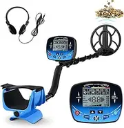 Metal Detectors, Metal Detector Underground Professional Depth Search Finder Gold Detector Treasure Detecting Pinpointer Waterproof Coil for Beach/Gold Hunting(with Headphone)