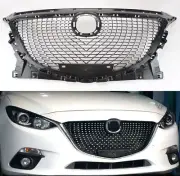 Black Front Bumper Grill Grille For 2014-2016 Mazda 3 Mesh AMA (for: Mazda)
