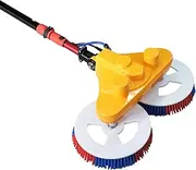 [ZNZHNSI] Solar Panel Cleaning Brush, 24 FT Telescopic Water Fed Pole Brush, Window Cleaning Brush and Pole, Window Solar Panel Cleaning Kit, Automatic Solar Panel Brush, with Lithium Battery