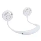 Sports Fan Leafless Hanging Neck Fan Portable Rechargeable Fan Folding Fan White
