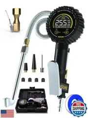 AZUNO Tire Pressure Gauge, 255PSI Digital Tire Inflator Gauge Air Chuck Air C