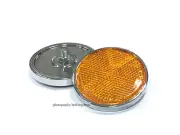 Pair Front Fender Reflector for 73-76 Suzuki TS185A TS185K TS250 Amber 59mm