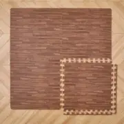 PROJECT SOURCE 2-ft x 2-ft Interlocking Foam Mats - WOODEN DESIGN - 4 ct