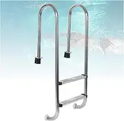 Pool Ladder,with 2 Step Stainless Steel Pedals and Armrest,for Inground Pools Water Park,Easy Installation(2-steps1.2mm)