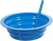Sip-A-Bowl Cereal Bowl with Built-in Straw - Colors Vary - Qty:1 (Green, Pink, or Blue)