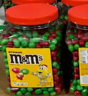 M&Ms Christmas Red & Green Peanut Milk Chocolate Candy 62 oz M & M M&M's 6/2025