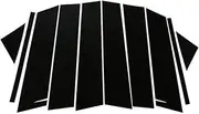 qzmty 10Pcs Door Window Pillar Posts Trim Covers,Fit For Mazda, CX-5 2013-2016 Glossy Black Decoration Sticker Exterior Parts side door window pillar posts cover