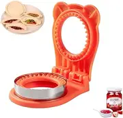 CHICHAUS Uncrustable Sandwich Maker,Sandwiches Pocket Circle Shape 3.7Inch Sandwich Cutter and Sealer,Sandwich Cutter for Kids Breakfast and lunchboxes (Orange)