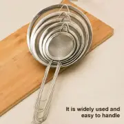Stainless Steel Fine Mesh Strainer Tea Colander Food Sifter Flour Sieve Baking
