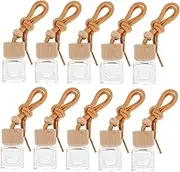 VALICLUD 10Pcs Car Hanging Perfume Bottles Transparent Essential Oil Diffuser Vials for Aromatherapy Air Freshener Accessories for Car Home Office