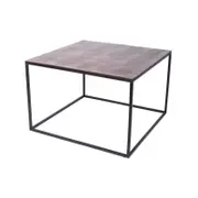 SSH COLLECTION Cubic 69cm Square Coffee Table - Black Frame with Antique Copper Top