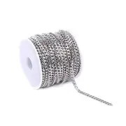 Cadenas de eslabones de acero inoxidable de 33Ft para hacer joyas de bricolaje