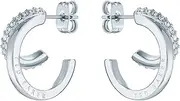 [TED BAKER] Helias Double Hoop Crystal Earrings